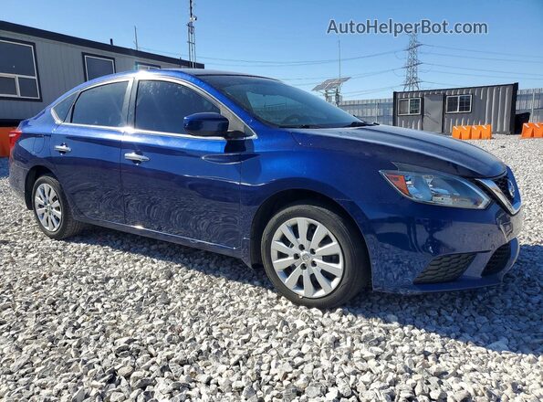 3N1AB7AP3KY390719 2019 NISSAN SENTRA Blue Delantero derecho