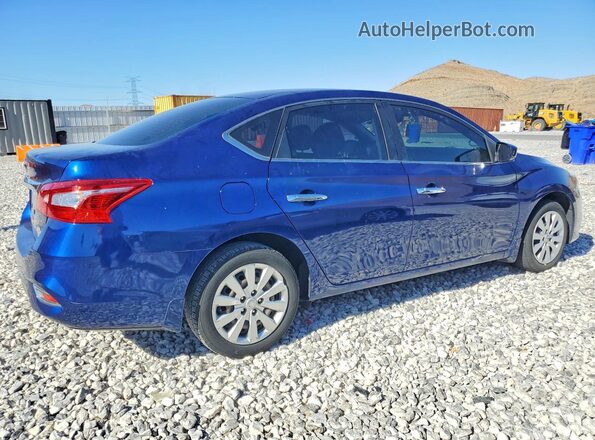 3N1AB7AP3KY390719 2019 NISSAN SENTRA Blue Trasero derecho