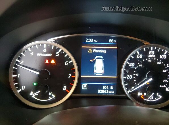 3N1AB7AP3KY443869 2019 NISSAN SENTRA White Instrument cluster view