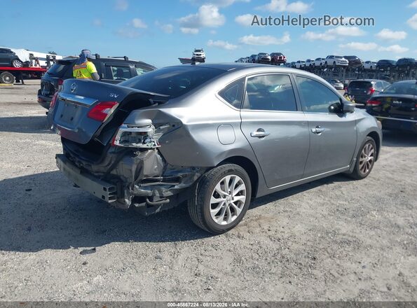 3N1AB7AP3KY443953 2019 NISSAN SENTRA Серый Задняя правая четверть