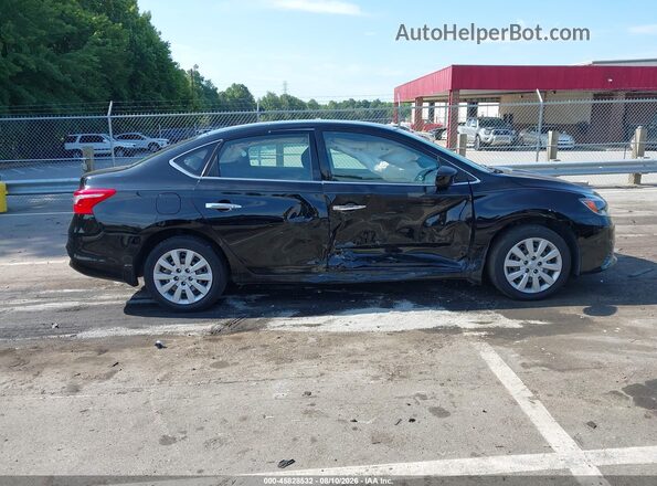 3N1AB7AP3KY450580 2019 NISSAN SENTRA Black Widok wnętrza z tyłu