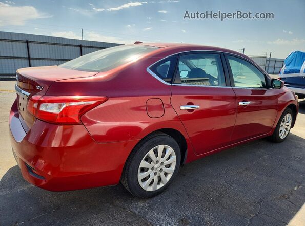 3N1AB7AP4GL653658 2016 NISSAN SENTRA Red Задня права чверть