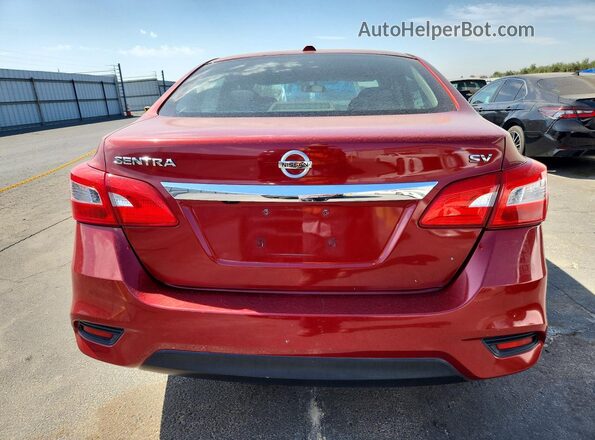 3N1AB7AP4GL653658 2016 NISSAN SENTRA Red Вид ззаду