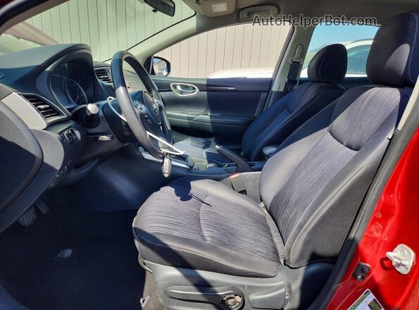3N1AB7AP4GL653658 2016 NISSAN SENTRA Red Вид салону спереду