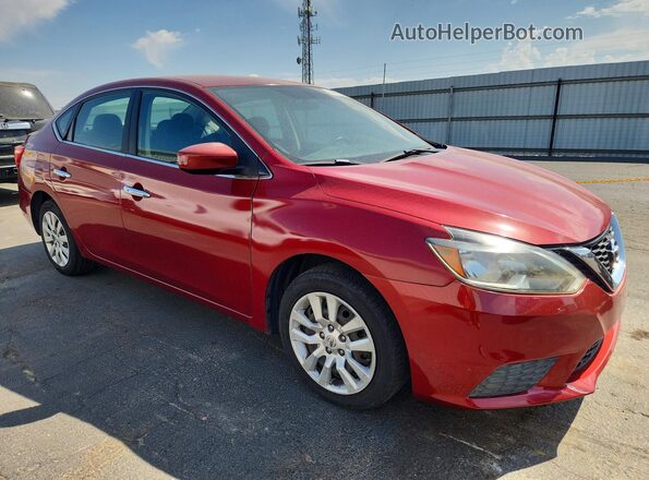 3N1AB7AP4GL653658 2016 NISSAN SENTRA Red Передня права чверть