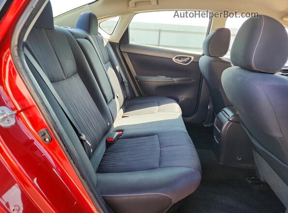 3N1AB7AP4GL653658 2016 NISSAN SENTRA Red Вид задніх сидінь