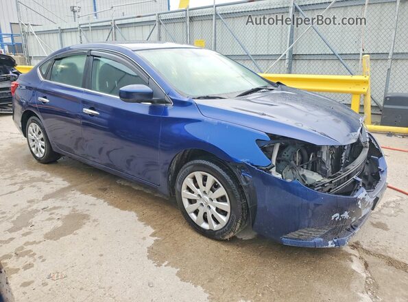 3N1AB7AP4GL667494 2016 NISSAN SENTRA Blue Передня права чверть
