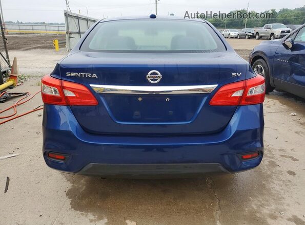 3N1AB7AP4GL667494 2016 NISSAN SENTRA Blue Вид ззаду