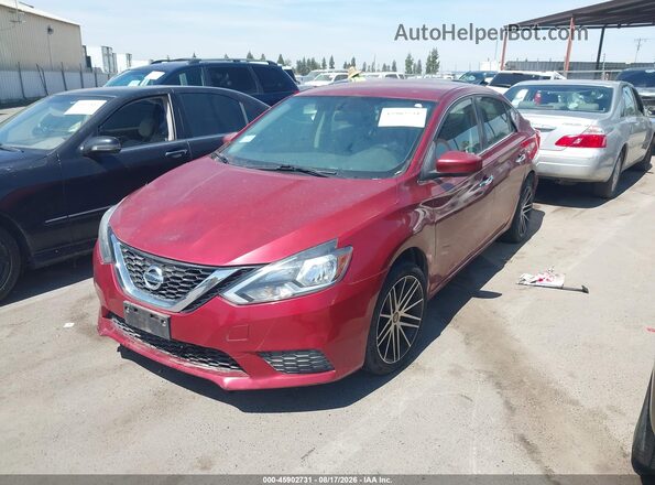 3N1AB7AP4HL664516 2017 NISSAN SENTRA Burgundy Przód lewy