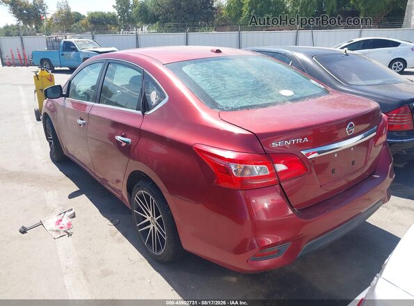 3N1AB7AP4HL664516 2017 NISSAN SENTRA Burgundy Tył lewy