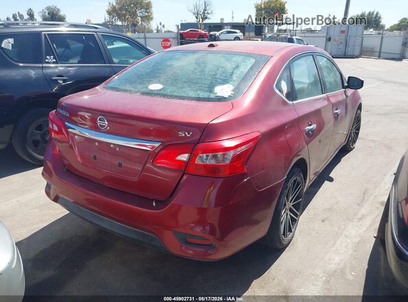 3N1AB7AP4HL664516 2017 NISSAN SENTRA Burgundy Tył prawy