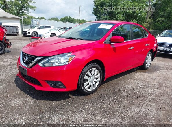 3N1AB7AP4HY222872 2017 NISSAN SENTRA Красный Передняя левая четверть