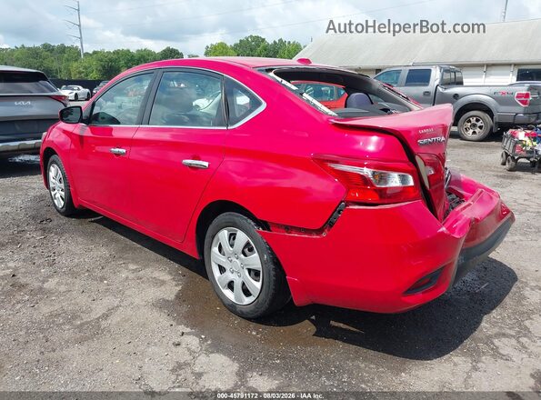 3N1AB7AP4HY222872 2017 NISSAN SENTRA Красный Задняя левая четверть