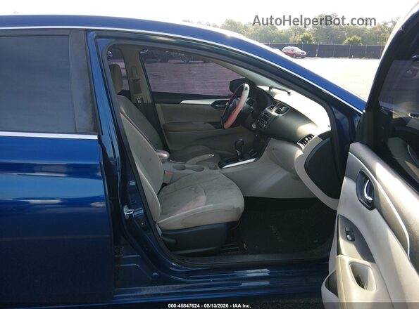 3N1AB7AP4HY265589 2017 NISSAN SENTRA Синий Вид салона спереди