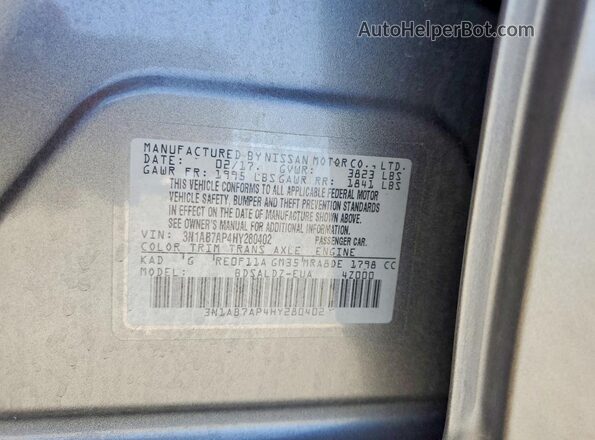 3N1AB7AP4HY280402 2017 NISSAN SENTRA Gray Widok komory silnika