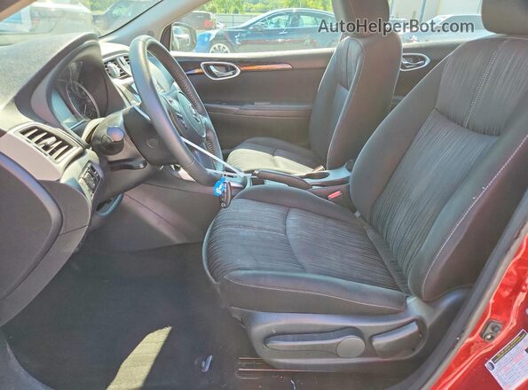 3N1AB7AP4HY289388 2017 NISSAN SENTRA Burgundy წინა სალონის ხედი