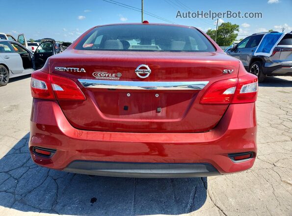 3N1AB7AP4HY289388 2017 NISSAN SENTRA Burgundy უკანა ხედი