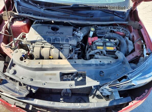 3N1AB7AP4HY289388 2017 NISSAN SENTRA Burgundy უკანა სალონის ხედი