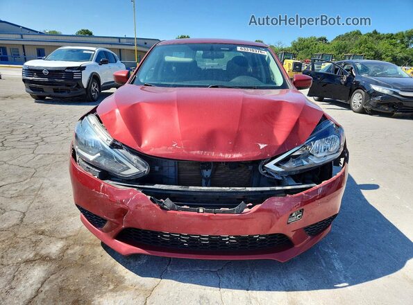 3N1AB7AP4HY289388 2017 NISSAN SENTRA Burgundy წინა ხედი