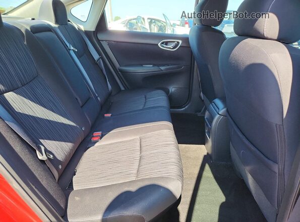 3N1AB7AP4HY289388 2017 NISSAN SENTRA Burgundy უკანა სავარძლების ხედი