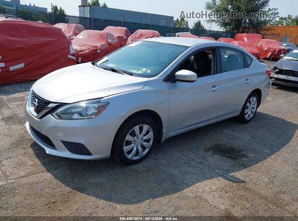 3N1AB7AP4HY314354 2017 NISSAN SENTRA Silver წინა მარცხენა ხედი სამი მეოთხედიდან