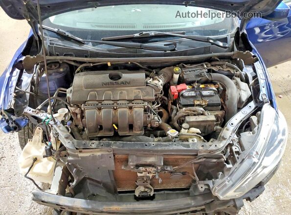 3N1AB7AP4HY343739 2017 NISSAN SENTRA Blue Rear interior view