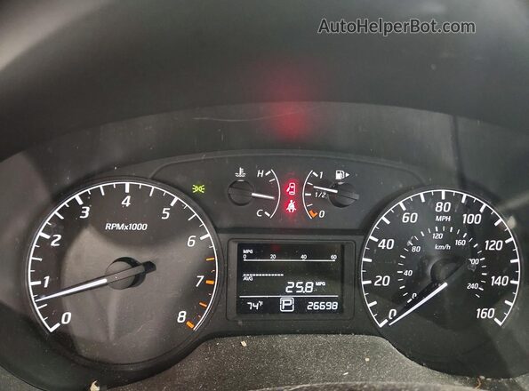 3N1AB7AP4HY348651 2017 NISSAN SENTRA Черный Вид щитка приборов