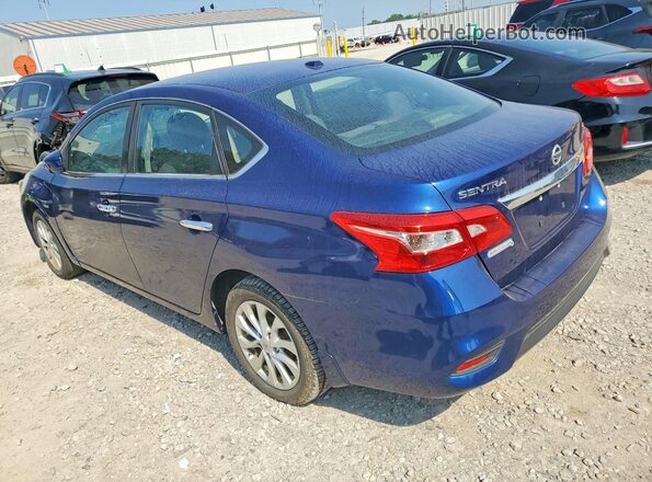 3N1AB7AP4JL620120 2018 NISSAN SENTRA Синий Задняя левая четверть