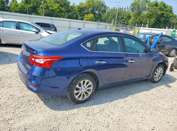 3N1AB7AP4JL620120 2018 NISSAN SENTRA Синий Задняя правая четверть