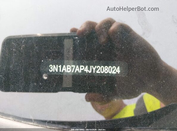 3N1AB7AP4JY208024 2018 NISSAN SENTRA Gray Вид підкапотного простору