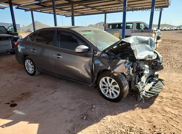 3N1AB7AP4JY221288 2018 NISSAN SENTRA Gray Delantero derecho