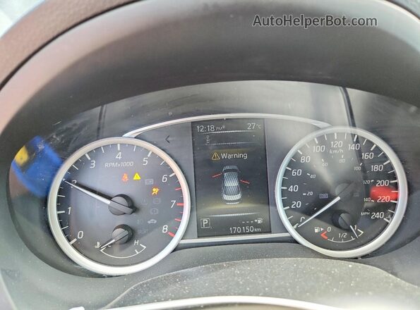 3N1AB7AP4JY236017 2018 NISSAN SENTRA Gray Սարքավորումների վահանակի տեսք