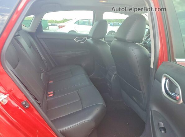 3N1AB7AP4JY264206 2018 NISSAN SENTRA Red Rear seats view