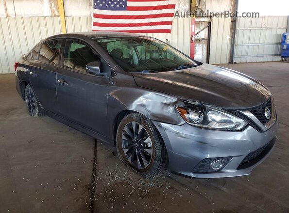 3N1AB7AP4KY217064 2019 NISSAN SENTRA Gray Delantero derecho