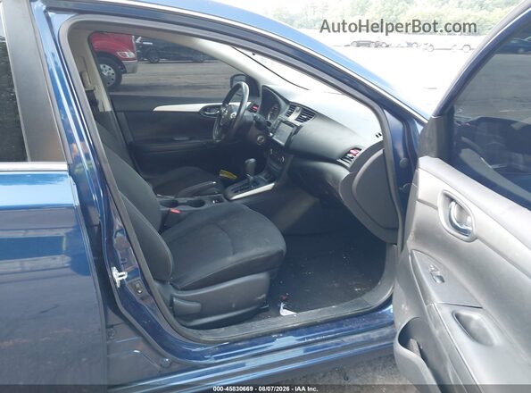 3N1AB7AP4KY217601 2019 NISSAN SENTRA Синий Вид салона спереди