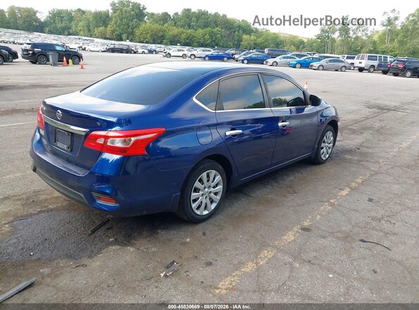 3N1AB7AP4KY217601 2019 NISSAN SENTRA Синий Задняя правая четверть
