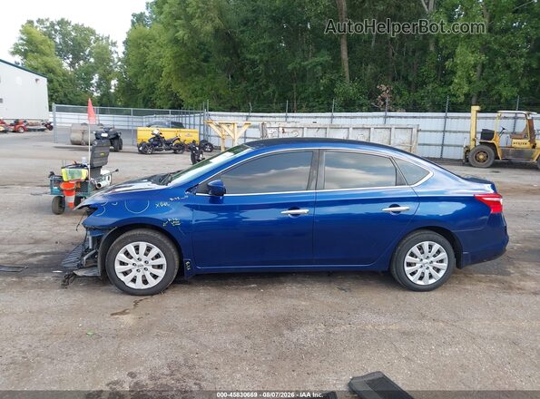 3N1AB7AP4KY217601 2019 NISSAN SENTRA Синий Панорамный вид салона 360°