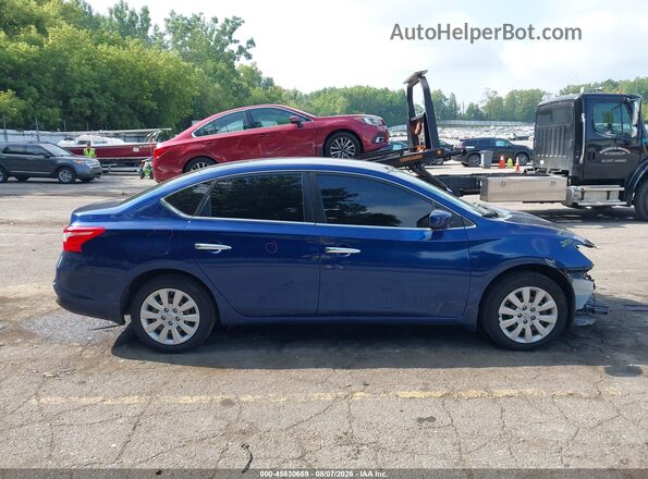 3N1AB7AP4KY217601 2019 NISSAN SENTRA Синий Вид задней части салона