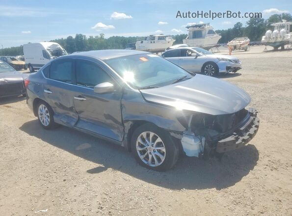 3N1AB7AP4KY222278 2019 NISSAN SENTRA Gray წინა მარჯვენა