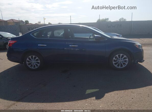 3N1AB7AP4KY229005 2019 NISSAN SENTRA Blue Вид задньої частини салону