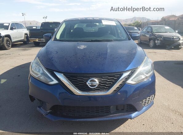 3N1AB7AP4KY229005 2019 NISSAN SENTRA Blue Вид щитка приладів