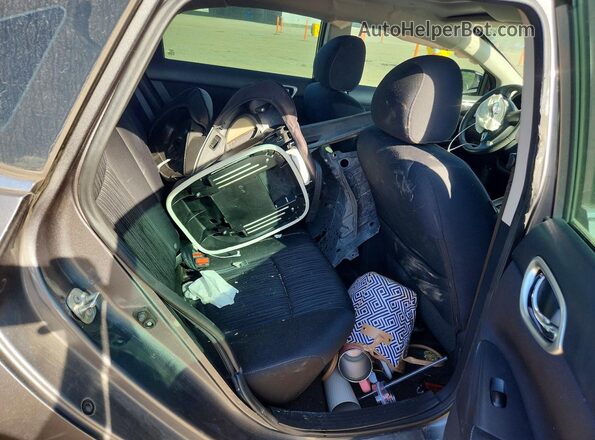 3N1AB7AP4KY234124 2019 NISSAN SENTRA Black Rear seats view