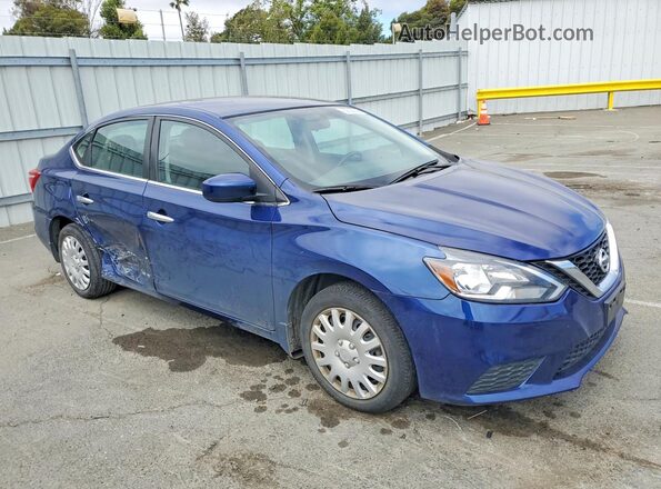 3N1AB7AP4KY252932 2019 NISSAN SENTRA Blue წინა მარჯვენა