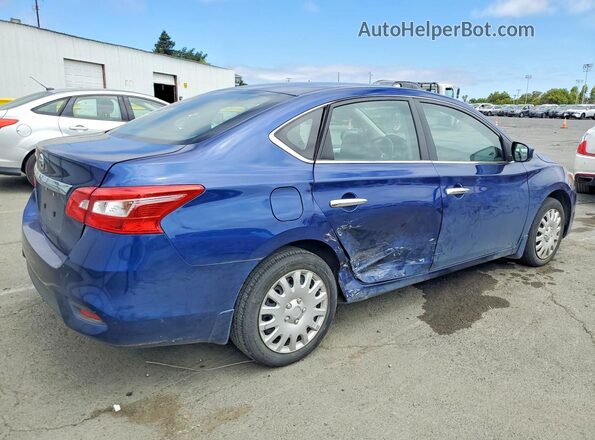 3N1AB7AP4KY252932 2019 NISSAN SENTRA Blue უკანა მარჯვენა