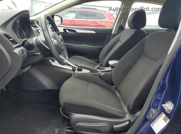 3N1AB7AP4KY252932 2019 NISSAN SENTRA Blue წინა სალონის ხედი