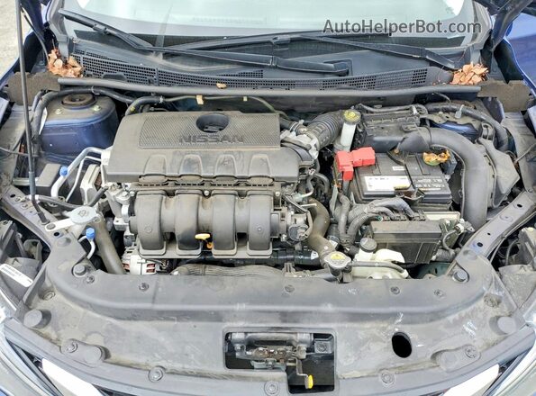 3N1AB7AP4KY252932 2019 NISSAN SENTRA Blue უკანა სალონის ხედი