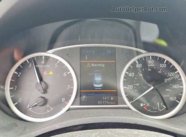 3N1AB7AP4KY252932 2019 NISSAN SENTRA Blue ხელსაწყოთა პანელის ხედი