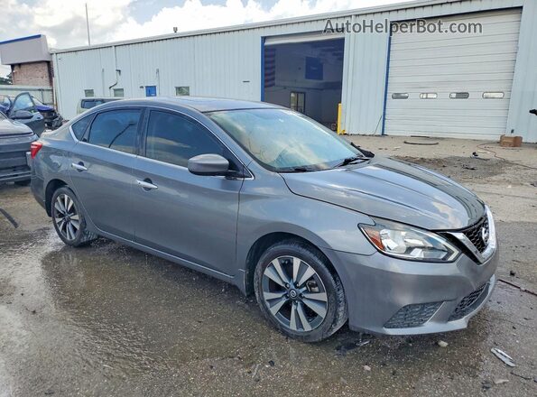 3N1AB7AP4KY259332 2019 NISSAN SENTRA Gray Przód prawy