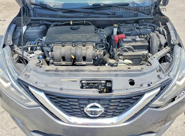 3N1AB7AP4KY259332 2019 NISSAN SENTRA Gray Widok wnętrza z tyłu