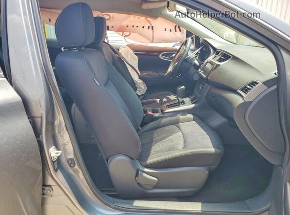 3N1AB7AP4KY259332 2019 NISSAN SENTRA Gray Widok wnętrza z przodu